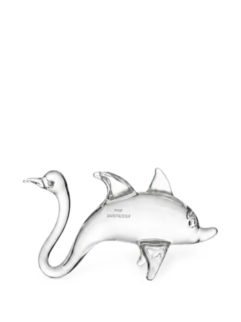 COLLEVILCA chimera dolphin-swan crystal statue White 4459