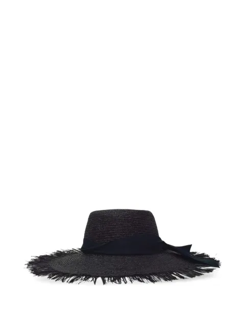 Gigi Burris Millinery Astrid frayed-edge hat Black SS2213B
