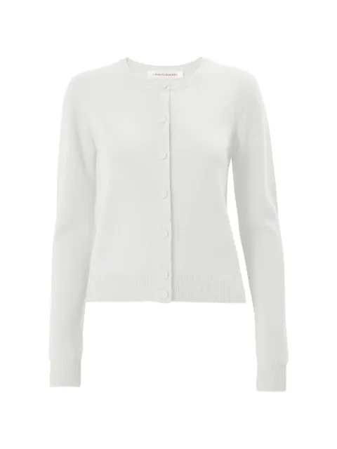 Carolina Herrera crew-neck long-sleeve cardigan White P2612N104
