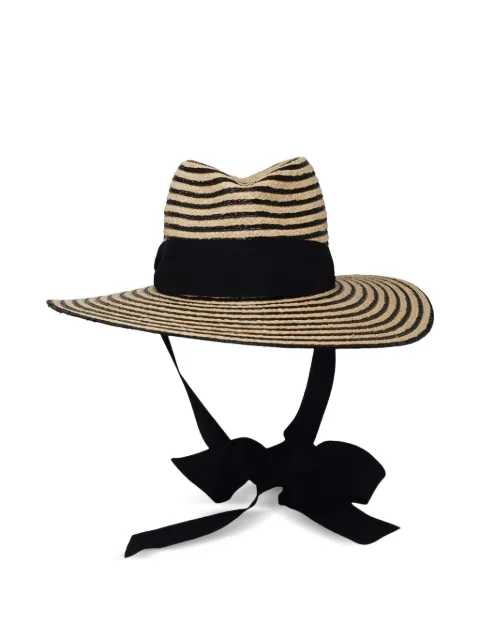 Gigi Burris Millinery Jeanne striped raffia hat Neutrals SS2223B