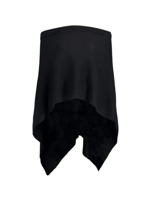 MINNIE ROSE Ruana shawl top Black YR0841001