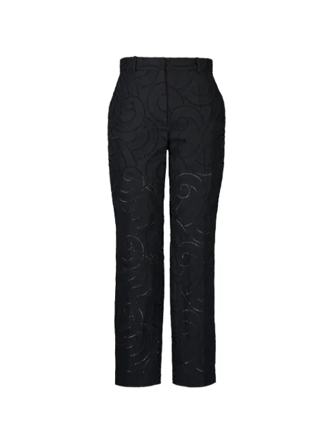 Mantu embroidered-faille straight trousers Black AG3008G01RW25398
