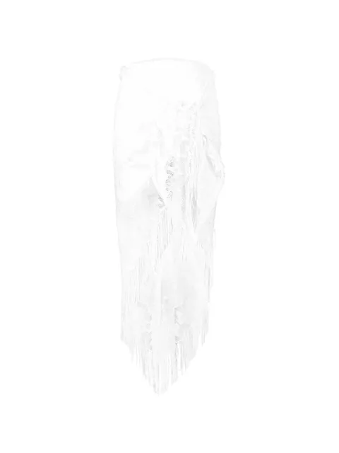 Miguelina Julia lace-fringe cover-up White HS25GFE742JULIA