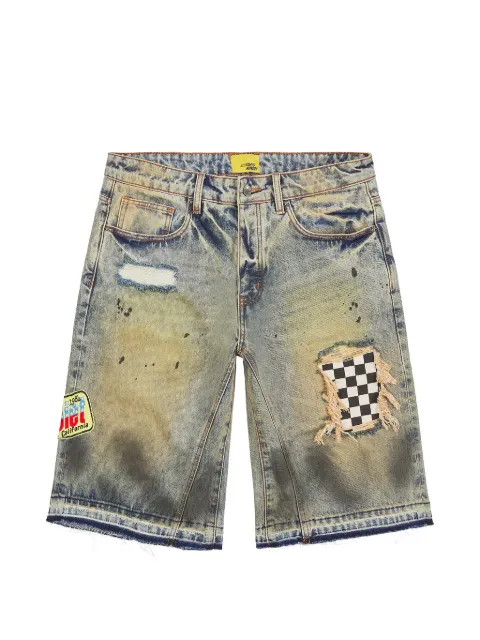 Diet Starts Monday Venice distressed patchwork denim shorts Blue DSMSUM26040