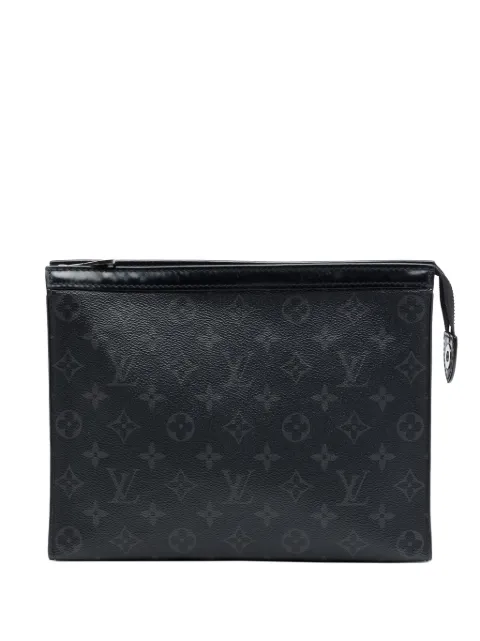 Louis Vuitton Pre-Owned 2017 Monogram Eclipse Pochette Voyage MM clutch bag Black 6TL99T9WJTKRLS66
