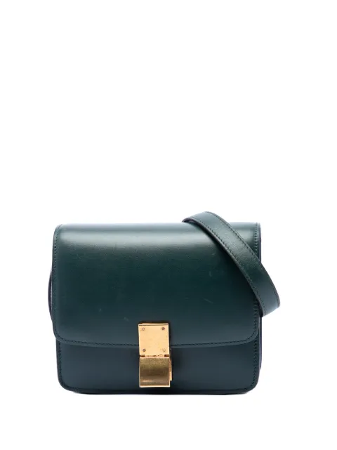 Celine Pre-Owned 2017 Small Calfskin Classic Box crossbody bag Green CQ2N3T8MIMP4D9Y4