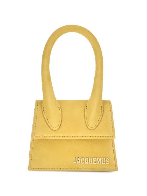 Jacquemus Le Chiquito mini signature suede handbag Yellow BAW00001AC09A04