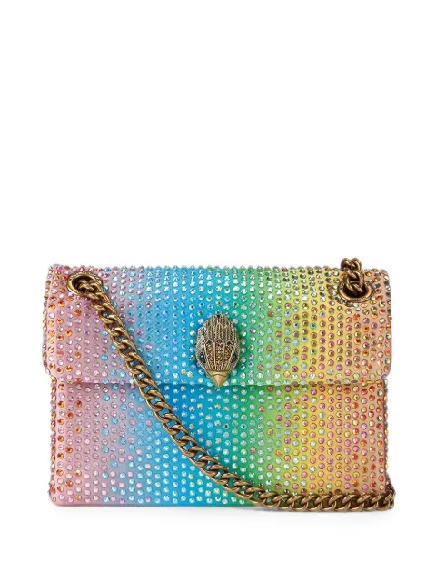 Kurt Geiger London Eagle Head crystal-embellished cross body bag Blue 5018199689