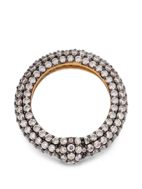 Poche Paris flow crystal ring Gold CL02RING