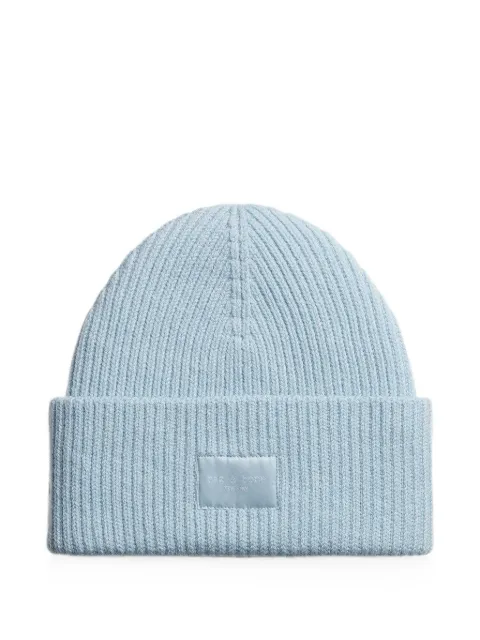 rag & bone Blake ribbed-knit beanie hat Blue RN6A25FKMWLSKBLU