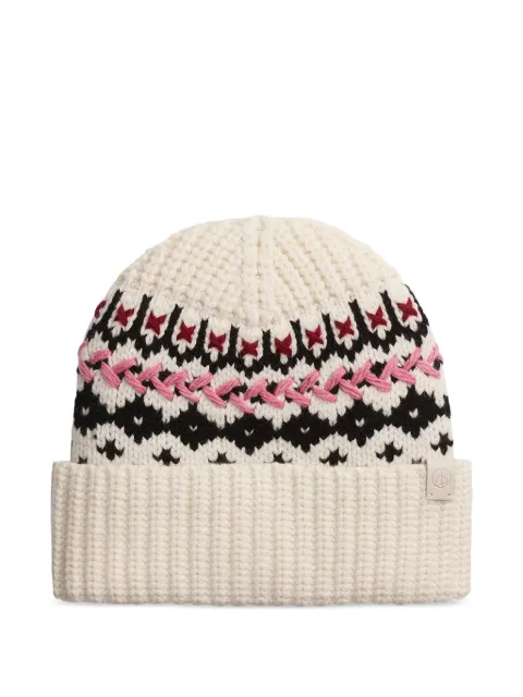 rag & bone Leigh Fair Isle beanie hat Neutrals WJK24F012EC12