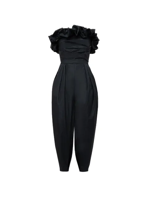Del Core ruffled strapless jumpsuit Black C2PD006212T0387X1000