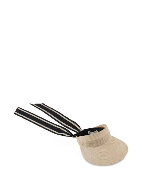 Eugenia Kim Ricky grosgrain-tie visor Neutrals 2128019225NATURAL