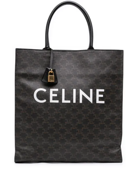 Celine Pre-Owned 2019 Large Triomphe Coated Canvas Cabas Vertical tote bag Brown ZEMYV61PBM5PAK5C
