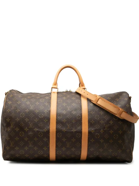 Louis Vuitton Pre-Owned 2001 Monogram Keepall Bandouliere 55 travel bag Brown 9S0EF6W4DG385ZL6