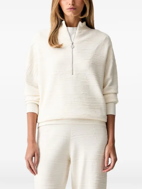 Joseph Ribkoff textured quarter-zip sweatshirt White 263631