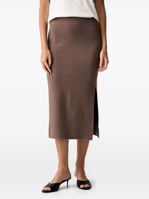 Joseph Ribkoff side-slit straight midi skirt Brown 243967F26