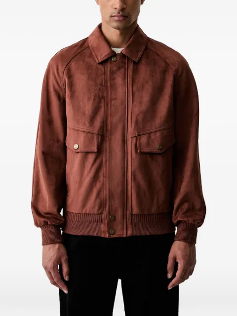 GUESS USA suede-effect bomber jacket Brown M6YL36W2822
