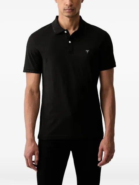 GUESS USA logo-print short-sleeve polo shirt Black M6YP66K4394