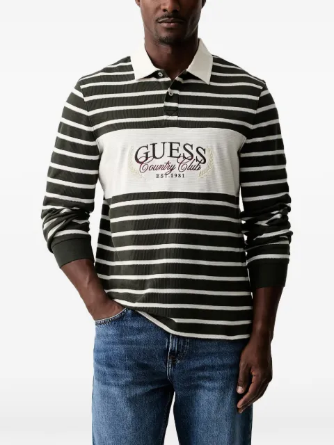 GUESS USA striped polo Green M6YP18K4399