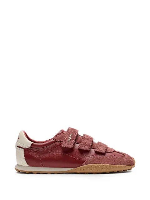 Hoff touch-strap suede-trim sneakers Red 22661413
