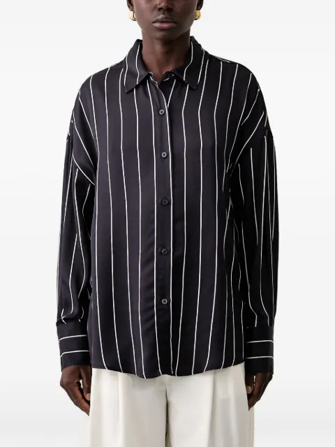 GUESS USA vertical-stripe shirt Black W6YH21W2944