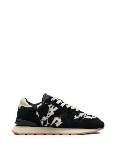 Hoff City animal-print suede-panelled sneakers Black 22602426
