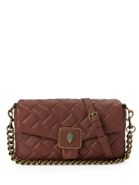 Kurt Geiger London Pimplico quilted eagle-plaque shoulder bag Brown 5626854109