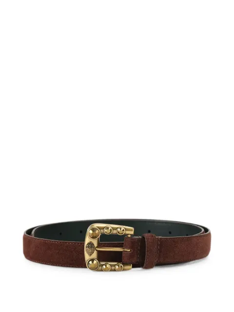 Kurt Geiger London MADDOX crystal-embellished Eagle-head belt Brown 5256630209