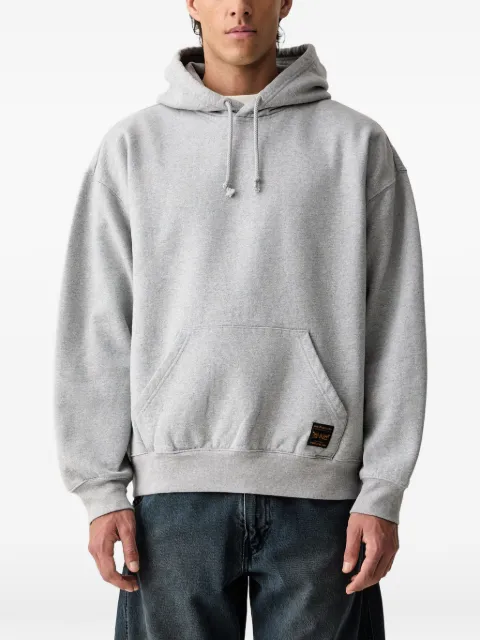 Levi's Workwear logo-patch pouch-pocket hoodie Grey 0084Q