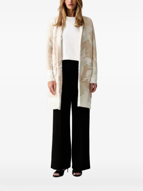 Joseph Ribkoff floral-print open-front long cardigan Neutrals 253956F26