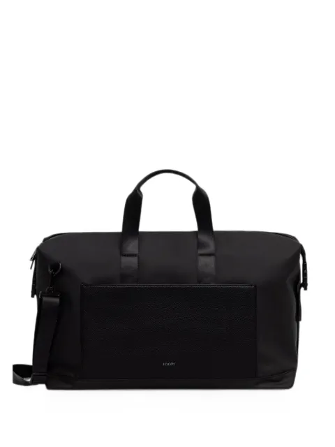 Joop! Lanciano logo-plaque pebbled-panel holdall bag Black 4140008656