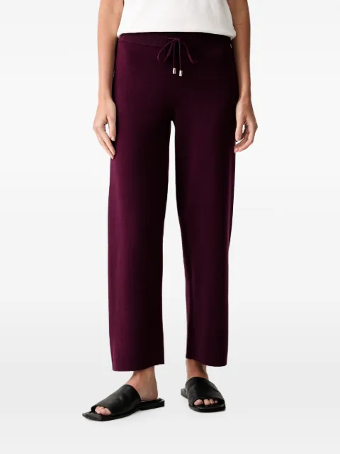 Joseph Ribkoff drawstring fine-knit straight trousers Purple 263934