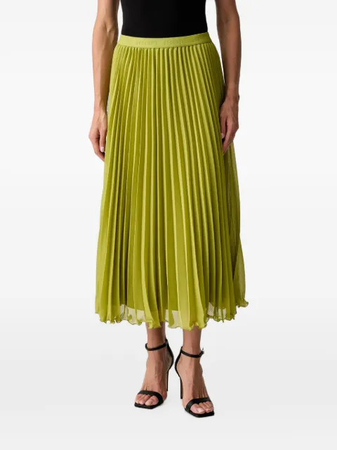 Joop! logo-waistband pleated midi skirt Green 30103353