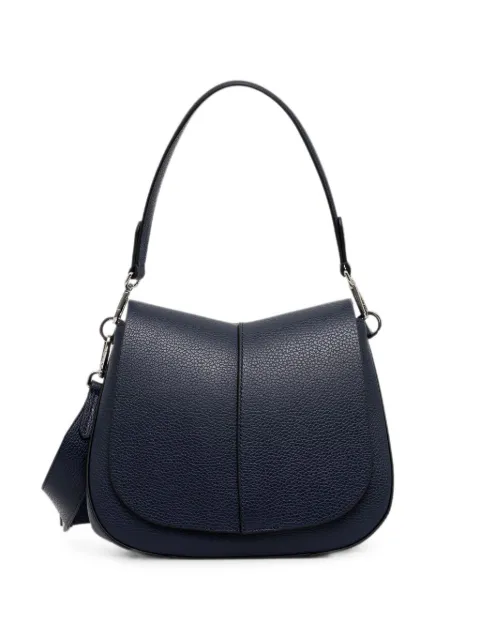 GIANNI CHIARINI medium Helena Round grained-leather shoulder bag Blue BS9036COMMGRN