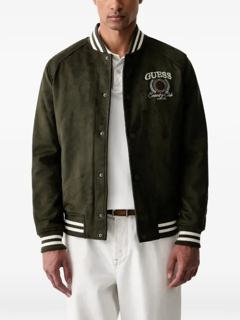 GUESS USA logo-embroidered bomber jacket Green M6YL23W2814