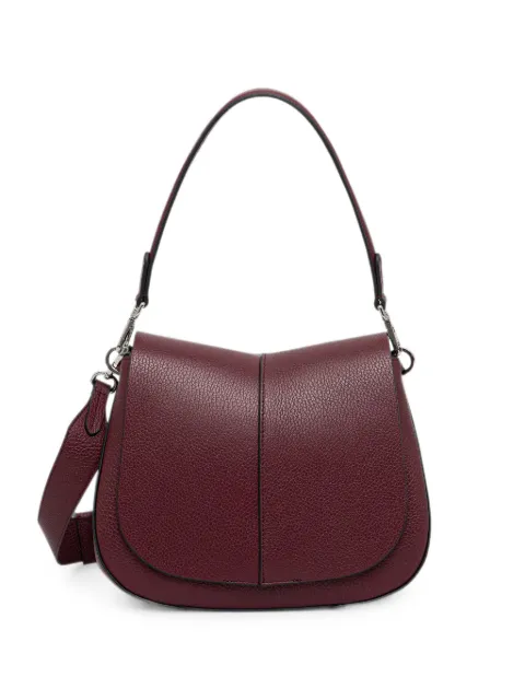 GIANNI CHIARINI medium Helena Round grained-leather shoulder bag Red BS9036COMMGRN