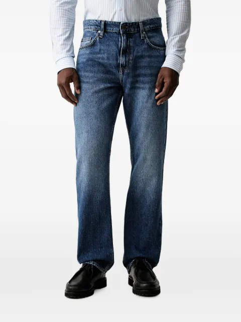 GUESS USA logo-patch straight-leg jeans Blue M6YA31D1292