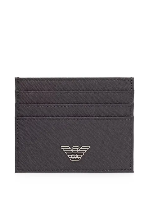 Emporio Armani logo-plaque cardholder set Grey EM003598AF13805