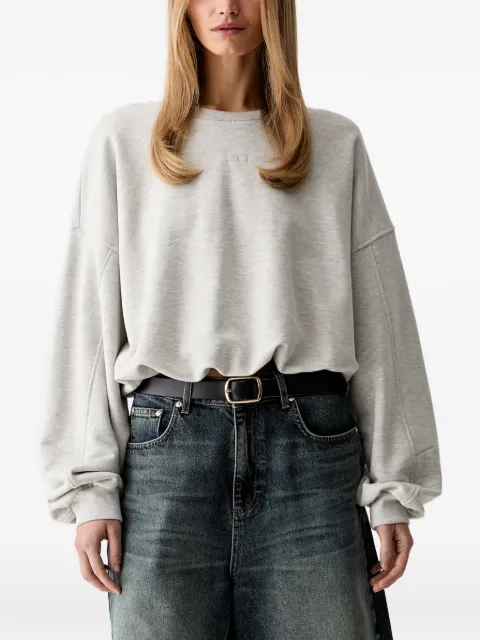 Gestuz logo-embroidered dropped-shoulder sweatshirt Grey 10911430