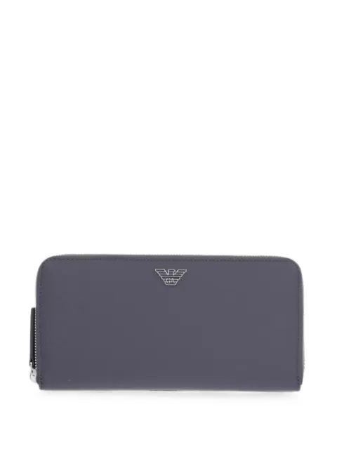 Emporio Armani logo-plaque zip-around wallet Grey Y4R169Y138E