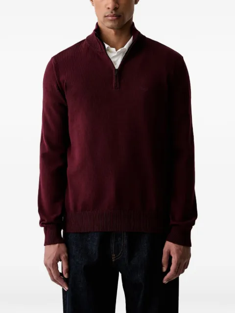 Emporio Armani half-zip logo-embroidered sweater Red EM005176AF24121