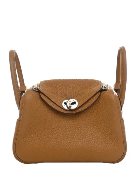 Hermès Pre-Owned 2020 Mini Clemence Lindy 20 satchel Brown L69Y94Y2E3HFBPE8