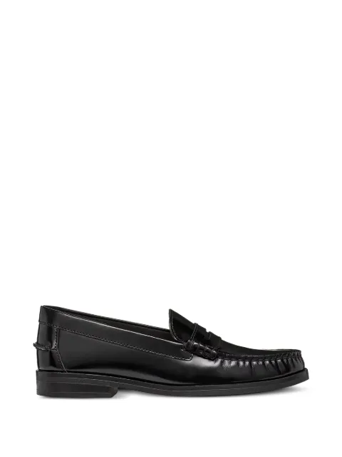 Geox Noemen polished-finish penny loafers Black D680XA00038C9999