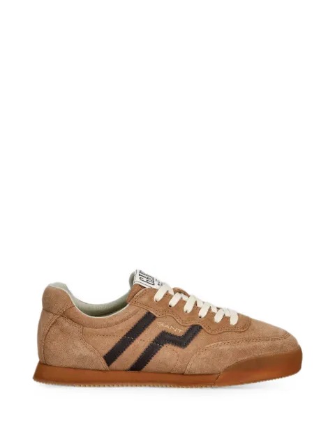 Gant Beylana suede logo-patch sneakers Brown 33533336G384
