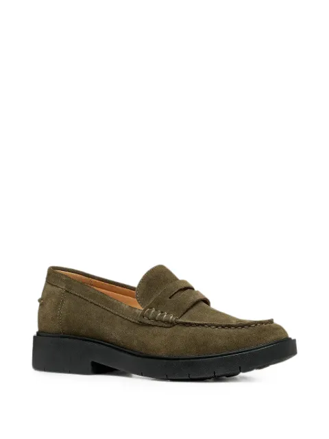 Geox Spherica Ec1 B suede loafers Green D65DKB00022C3009