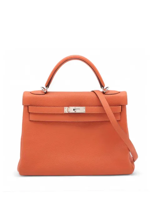 Hermès Pre-Owned 2013 Togo Kelly II Retourne 32 satchel Orange 4A4FK6AOKMAYQBKM