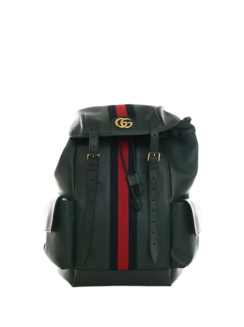 Gucci Pre-Owned 2019-2020 Large Calfskin Web Ophidia backpack Green R71IHWG20WINVEJP