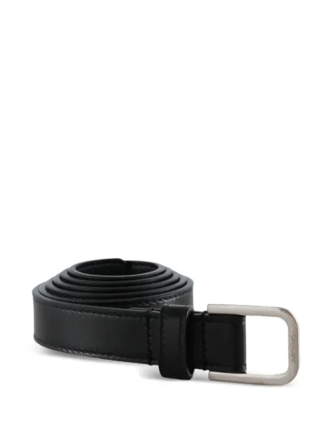 Saint Laurent minimal thin belt in smooth leather Black 821247AAEJE
