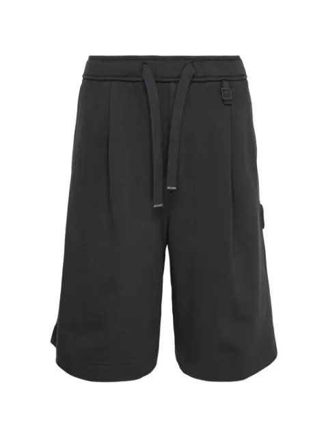 Wooyoungmi pleated drawstring shorts Black W263PT31